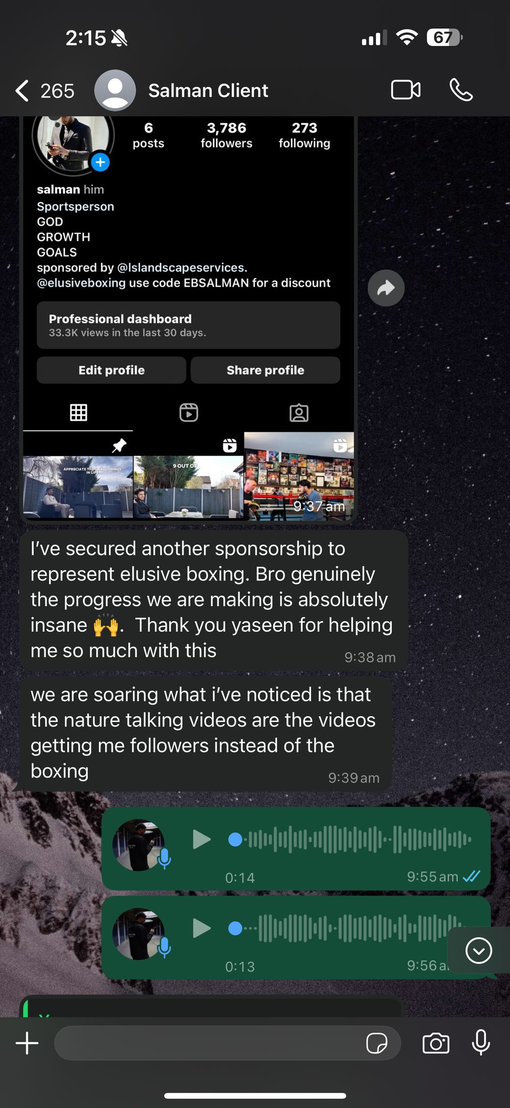 Content 2 Cash client result
