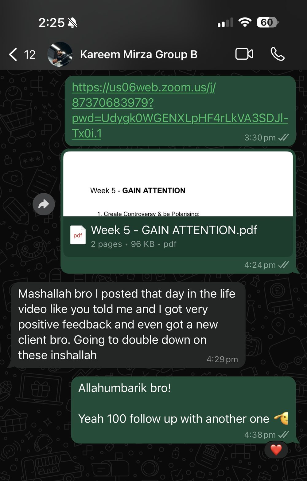Content 2 Cash client result